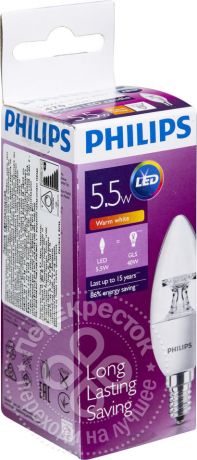 Лампа светодиодная Philips Led E14 5.5(40)W (упаковка 10 шт.)