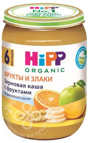 Каша HiPP Зерновая с фруктами 190г (упаковка 3 шт.)