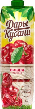 Нектар Дары Кубани Вишня-яблоко 1л (упаковка 6 шт.)