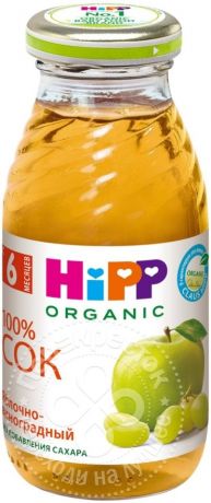 Сок HiPP Bio Juice Яблоко-виноград 200мл (упаковка 6 шт.)