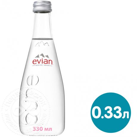 Вода Evian минеральная столовая негазированная 330мл (упаковка 20 шт.)