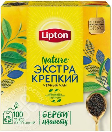 Чай черный Lipton Экстра Крепкий 100 пак (упаковка 3 шт.)