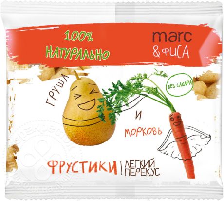 Снеки Marc&Фиса Фрустики Груша и морковь 15г (упаковка 72 шт.)