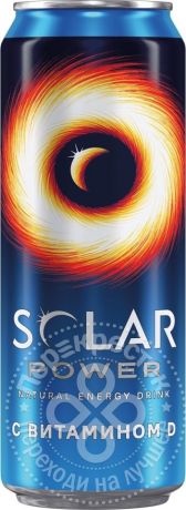 Напиток Solar Power энергетический 450мл (упаковка 12 шт.)