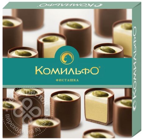 Конфеты Комильфо шоколадные Фисташка 232г (упаковка 6 шт.)