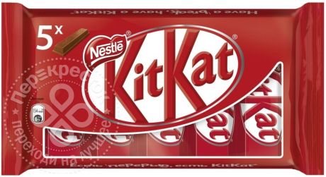 Шоколад KitKat Молочный с хрустящей вафлей 145г (упаковка 6 шт.)