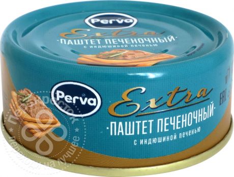 Паштет Perva Extra с печенью 90г (упаковка 6 шт.)