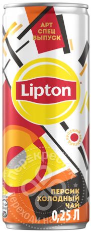 Чай черный Lipton Ice Tea Персик 250мл (упаковка 12 шт.)