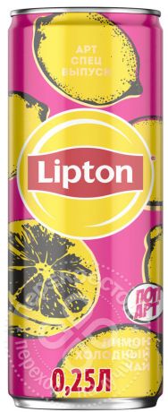 Чай черный Lipton Ice Tea Лимон 250мл (упаковка 12 шт.)