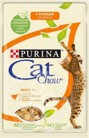 Корм для кошек Cat Chow с курицей и кабачками в желе 85г (упаковка 24 шт.)