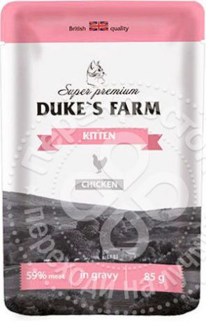 Корм для котят Dukes Farm Курица 85г (упаковка 24 шт.)