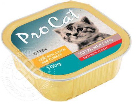 Корм для котят Pro Cat Птица 100г (упаковка 12 шт.)