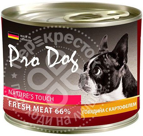 Корм для собак Pro Dog Говядина картофель 200г (упаковка 6 шт.)