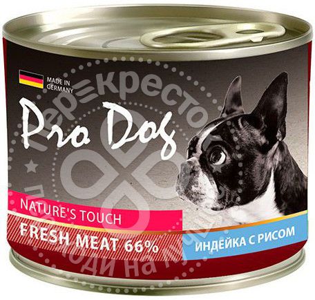 Корм для собак Pro Dog Индейка рис 200г (упаковка 6 шт.)