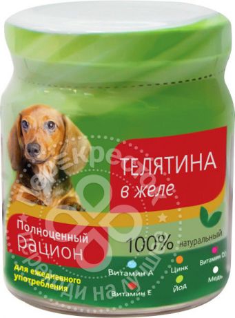 Корм для собак TiTBiT Телятина в желе 100г (упаковка 12 шт.)