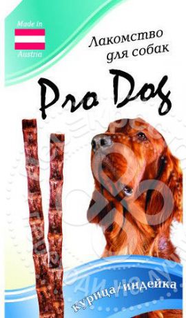 Лакомство для собак Pro Dog Лакомые палочки с курицей и индейкой 45г (упаковка 6 шт.)