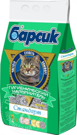 Наполнитель для кошачьего туалета Барсик Стандарт 4.54л (упаковка 2 шт.)