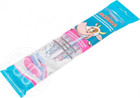 Трубочка для молока Proпитание с карамельным драже вкус Bubble Gum 30г (упаковка 6 шт.)