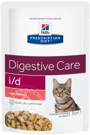 Корм для кошек Hills Prescription Diet при проблемах с ЖКТ с лососем 85г (упаковка 12 шт.)