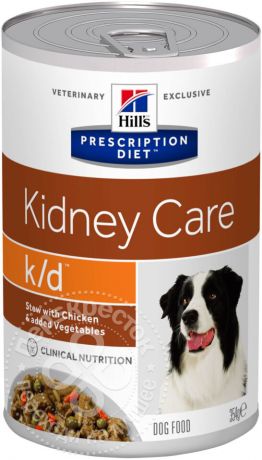Корм для собак Hills Prescription Diet Kidney Care при заболеваниях почек с курицей 354г (упаковка 6 шт.)