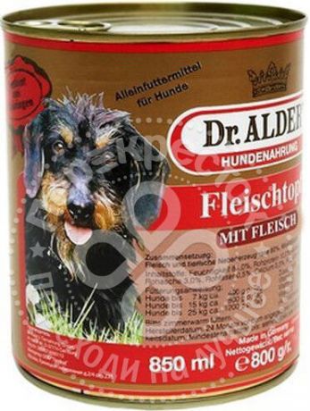 Корм для собак Dr.Alders Алдерс Гарант Мясное блюдо с говядиной 750г (упаковка 6 шт.)