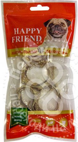 Лакомство для собак Happy Friend Кольца из говяжьей трахеи для мелких пород 40г (упаковка 6 шт.)