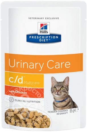 Корм для кошек Hills Prescription Diet при лечении и профилактики МКБ с курицей 85г (упаковка 12 шт.)