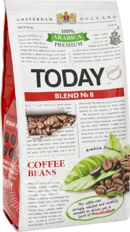 Кофе в зернах Today Blend №8 800г (упаковка 3 шт.)
