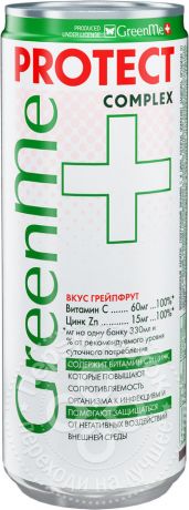 Напиток GreenMe Plus Protect Тонизирующий 330мл (упаковка 12 шт.)