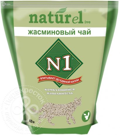 Наполнитель для кошачьего туалета №1 Naturel жасминовый чай 4.5л (упаковка 2 шт.)