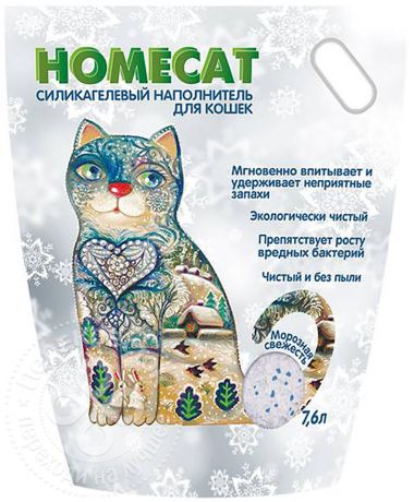 Наполнитель для кошачьего туалета Homecat Мороз 7.6л (упаковка 2 шт.)