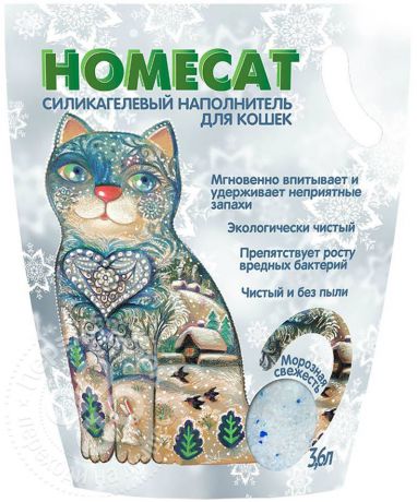 Наполнитель для кошачьего туалета Homecat Мороз 3.8л (упаковка 2 шт.)