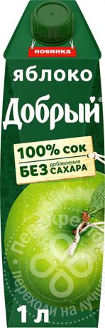 Сок Добрый Яблочный 1л (упаковка 6 шт.)