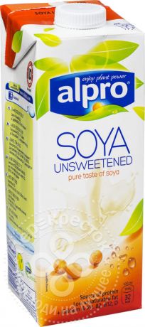 Напиток соевый Alpro Soya без сахара без глютена 1.8% 1л (упаковка 12 шт.)