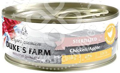Корм для кошек Dukes Farm Курица и яблоко 100г (упаковка 12 шт.)