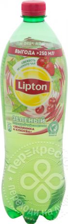 Чай зеленый Lipton Ice Tea Земляника Клюква 1л