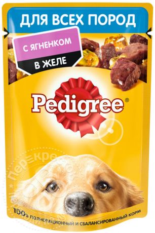 Корм для собак Pedigree с ягненком в желе 85г