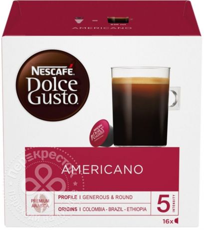 Кофе в капсулах Nescafe Dolce Gusto Americano 16шт (упаковка 3 шт.)