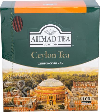 Чай черный Ahmad Tea Ceylon Tea 100 пак (упаковка 3 шт.)