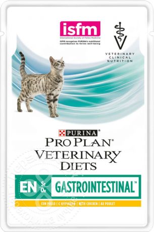 Корм для кошек Pro Plan Veterinary Diets EN при патологии ЖКТ Курица 85г (упаковка 10 шт.)