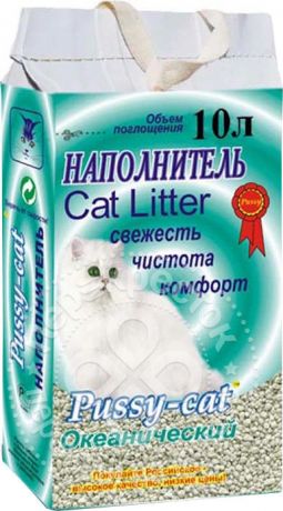 Наполнитель для кошачьего туалета Pussy-Cat Океанический впитывающий 10л (упаковка 2 шт.)