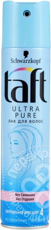 Лак для волос Taft Ultra Pure Сверхсильная Фиксация 225мл