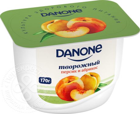 Продукт творожный Danone Персик и абрикос 3.6% 170г