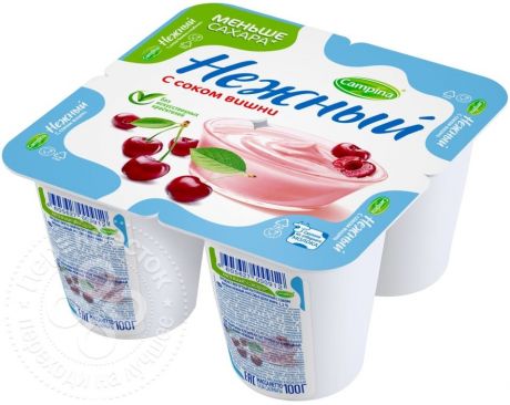 Продукт йогуртный Campina Нежный с вишневым соком 1.2% 100г