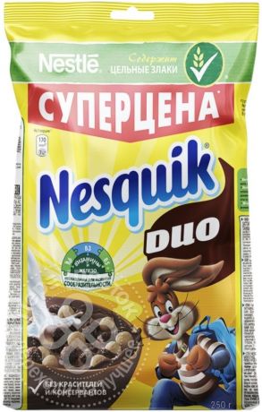 Готовый завтрак Nesquik DUO Шоколадный 250г