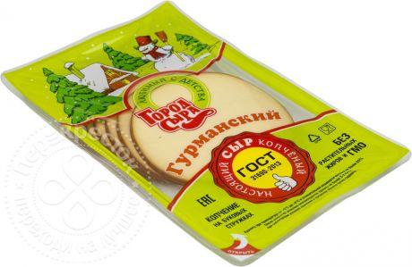 Сыр Город сыра Гурманский колбасный плавленый копченый 40% 150г