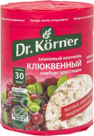 Хлебцы Dr.Korner Злаковый коктейль Клюквенный 100г