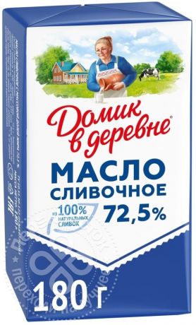 Масло сливочное Домик в деревне Крестьянское 72.5% 180г