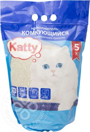 Наполнитель для кошачьего туалета Katty комкующийся 5кг