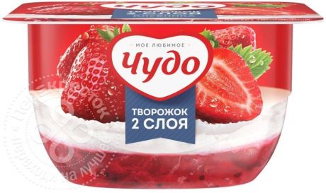 Творожок Чудо Клубника 4.2% 100г